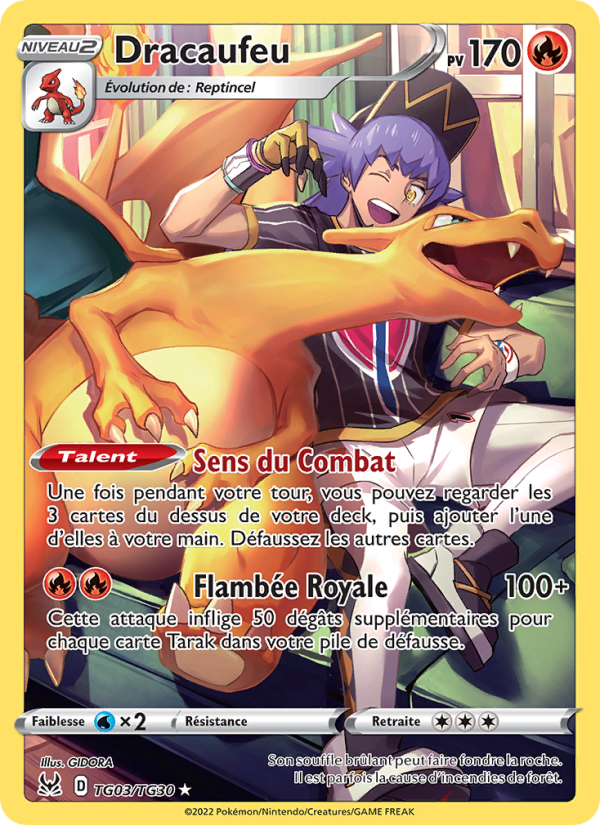 Dracaufeu TG03 — Lost Origin (French Pokémon TCG card)