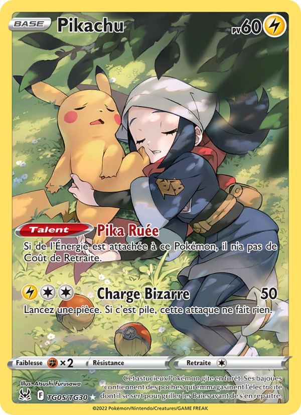 Pikachu TG05 — Lost Origin (French Pokémon TCG card)