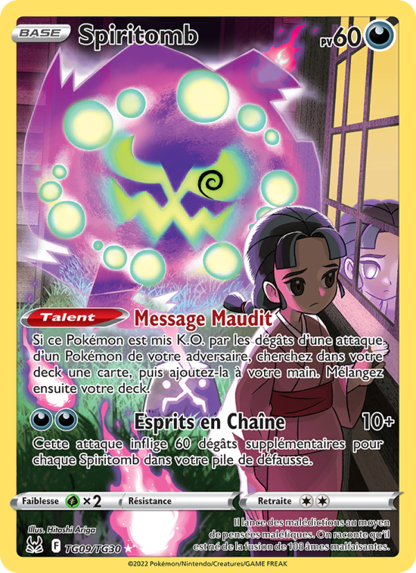 Spiritomb TG09 — Lost Origin (French Pokémon TCG card)