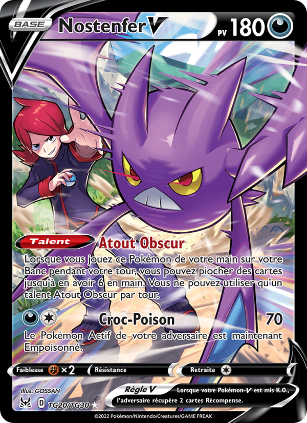 Nostenfer V TG20 — Lost Origin (French Pokémon TCG card)