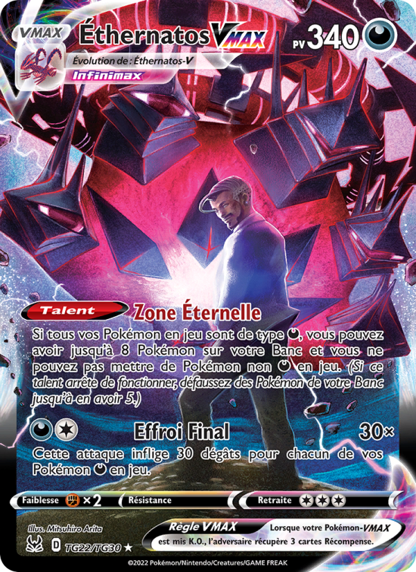 Éthernatos VMAX TG22 — Lost Origin (French Pokémon TCG card)