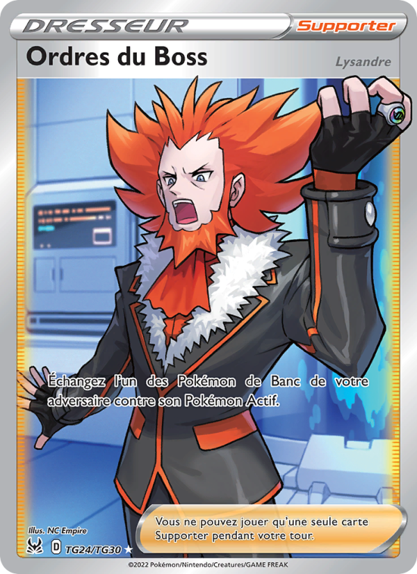 Ordres du Boss TG24 — Lost Origin (French Pokémon TCG card)