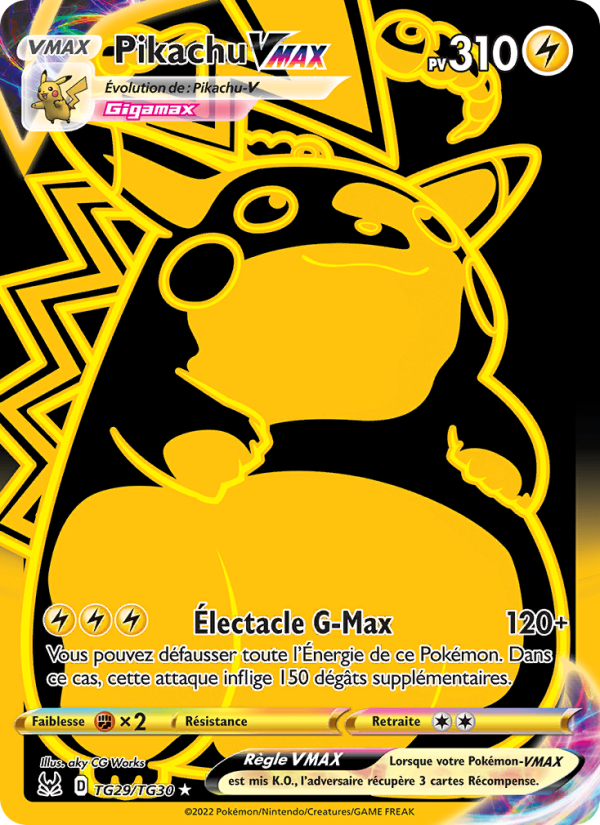 Pikachu VMAX TG29 — Lost Origin (French Pokémon TCG card)