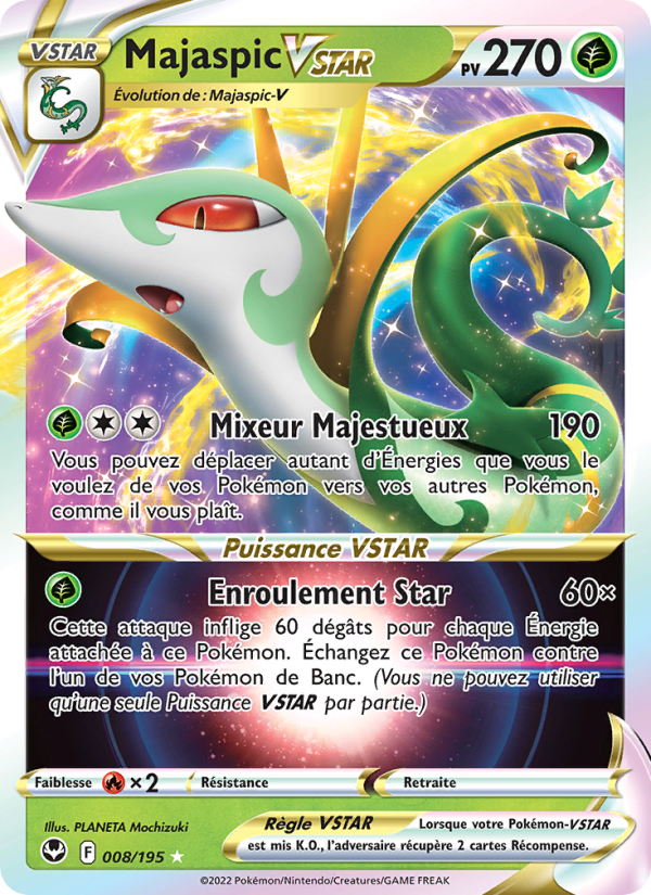 Majaspic VSTAR 008 — Silver Tempest (French Pokémon TCG card)