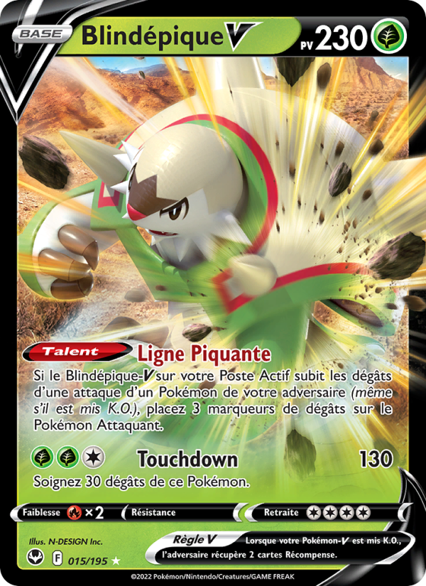 Blindépique V 015 — Silver Tempest (French Pokémon TCG card)