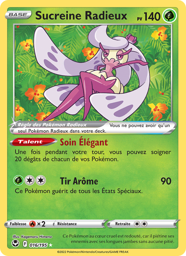 Sucreine Radieux 016 — Silver Tempest (French Pokémon TCG card)