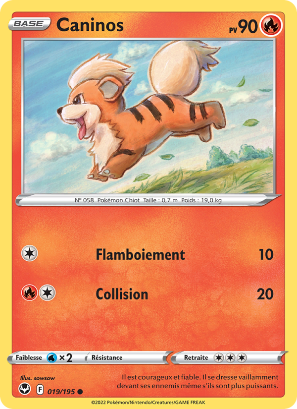 Caninos 019 — Silver Tempest (French Pokémon TCG card)