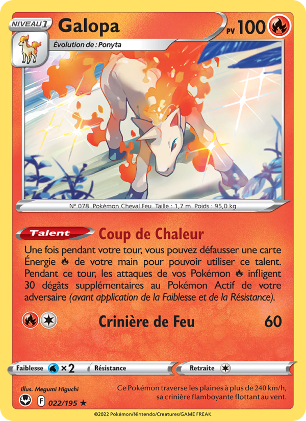Galopa 022 — Silver Tempest (French Pokémon TCG card)