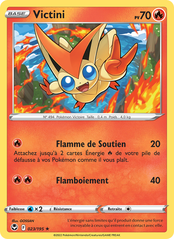 Victini 023 — Silver Tempest (French Pokémon TCG card)