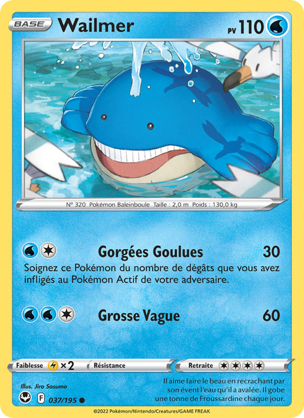 Wailmer 037 — Silver Tempest (French Pokémon TCG card)