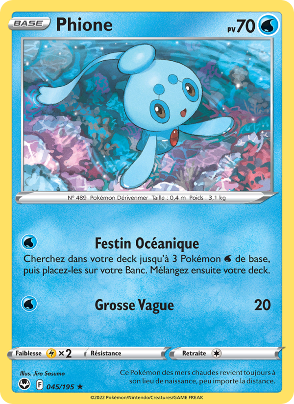 Phione 045 — Silver Tempest (French Pokémon TCG card)