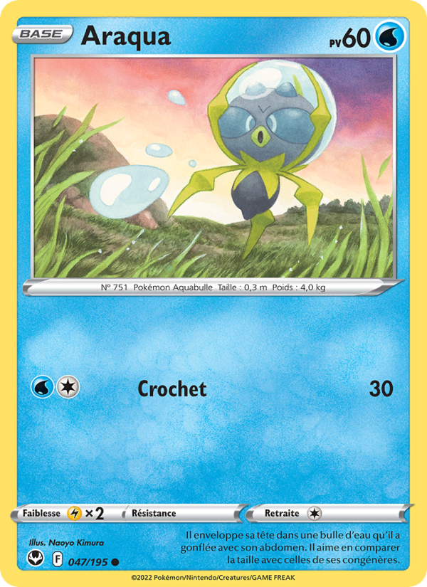 Araqua 047 — Silver Tempest (French Pokémon TCG card)