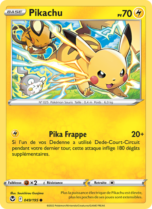 Pikachu 049 — Silver Tempest (French Pokémon TCG card)