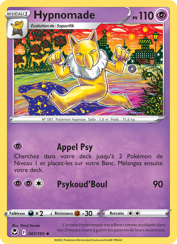 Hypnomade 061 — Silver Tempest (French Pokémon TCG card)