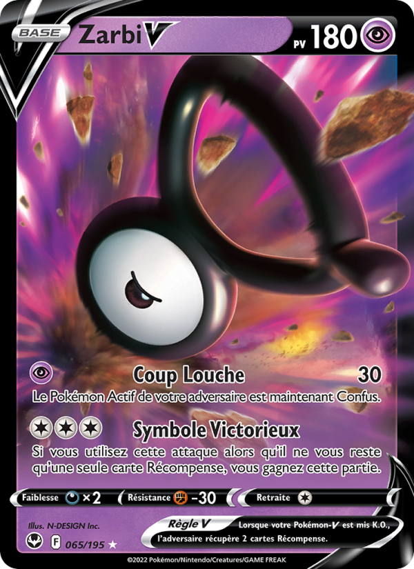 Zarbi V 065 — Silver Tempest (French Pokémon TCG card)