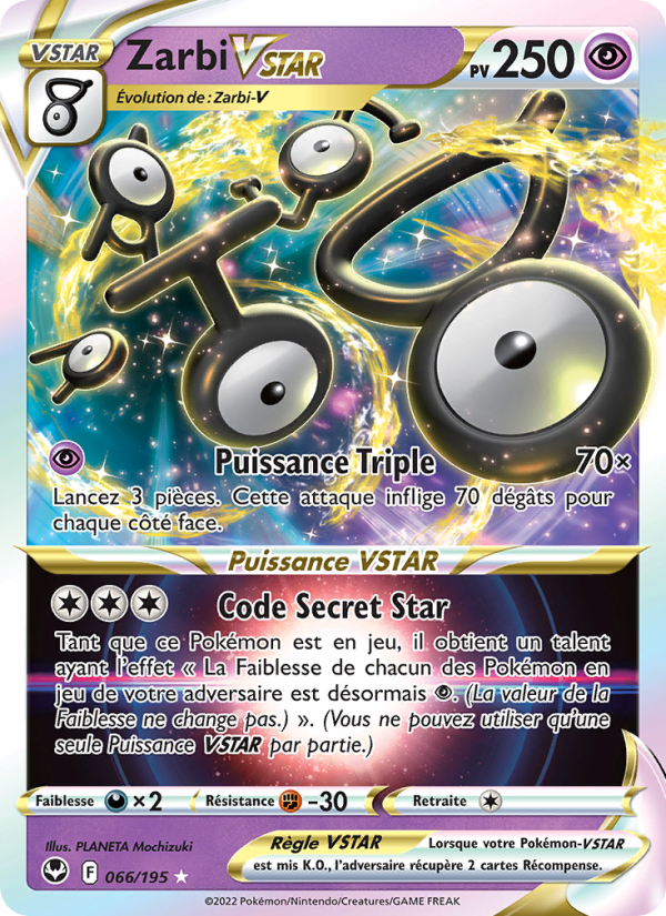 Zarbi VSTAR 066 — Silver Tempest (French Pokémon TCG card)