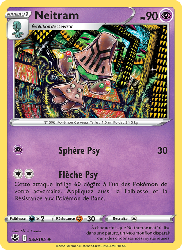 Neitram 080 — Silver Tempest (French Pokémon TCG card)