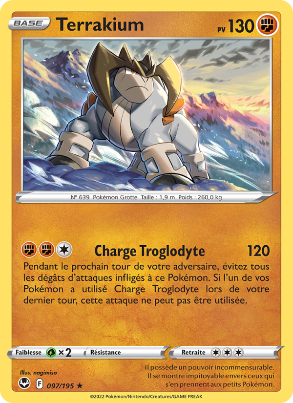 Terrakium 097 — Silver Tempest (French Pokémon TCG card)