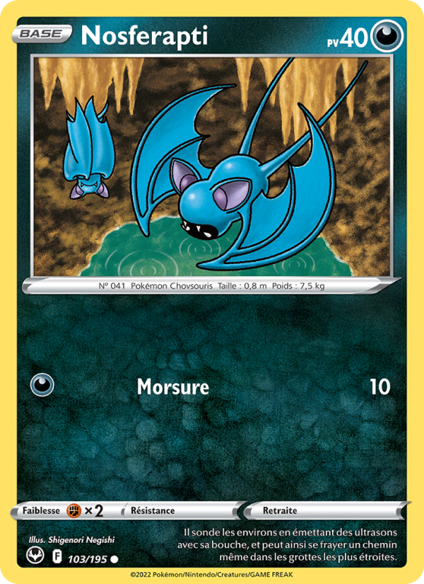 Nosferapti 103 — Silver Tempest (French Pokémon TCG card)