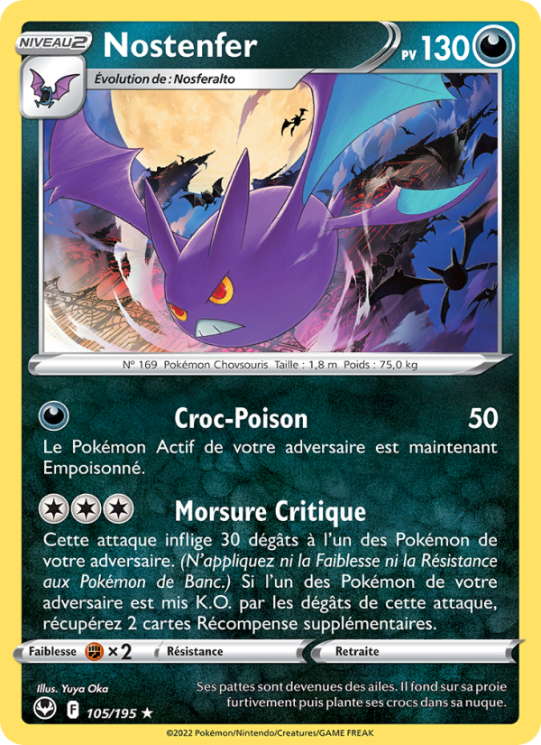 Nostenfer 105 — Silver Tempest (French Pokémon TCG card)