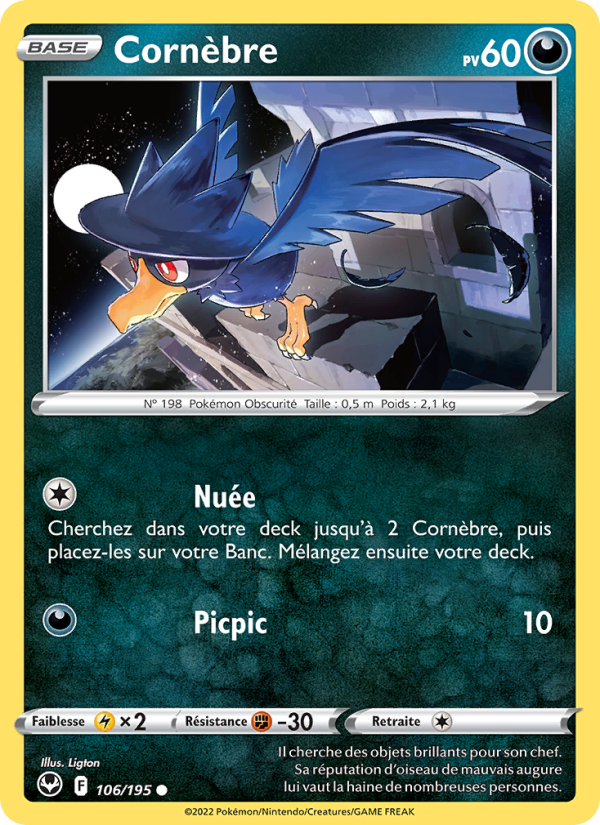 Cornèbre 106 — Silver Tempest (French Pokémon TCG card)