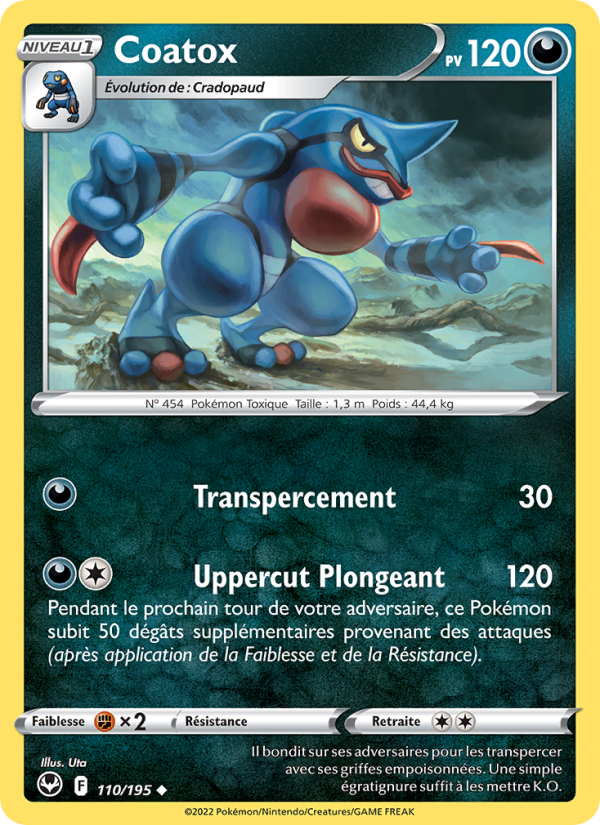 Coatox 110 — Silver Tempest (French Pokémon TCG card)