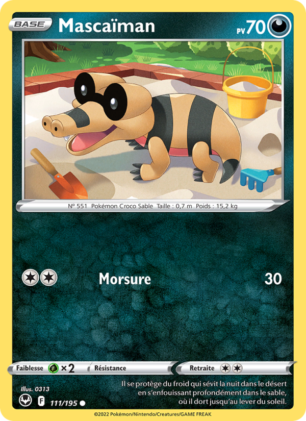 Mascaïman 111 — Silver Tempest (French Pokémon TCG card)