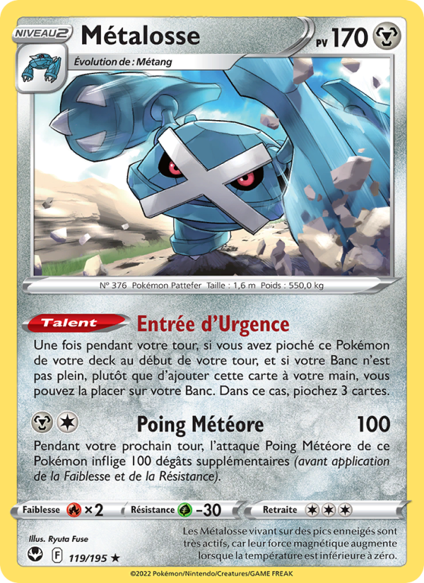 Métalosse 119 — Silver Tempest (French Pokémon TCG card)