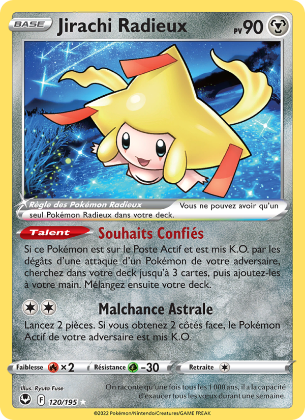 Jirachi Radieux 120 — Silver Tempest (French Pokémon TCG card)