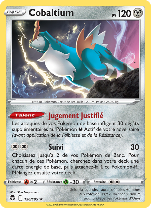 Cobaltium 126 — Silver Tempest (French Pokémon TCG card)
