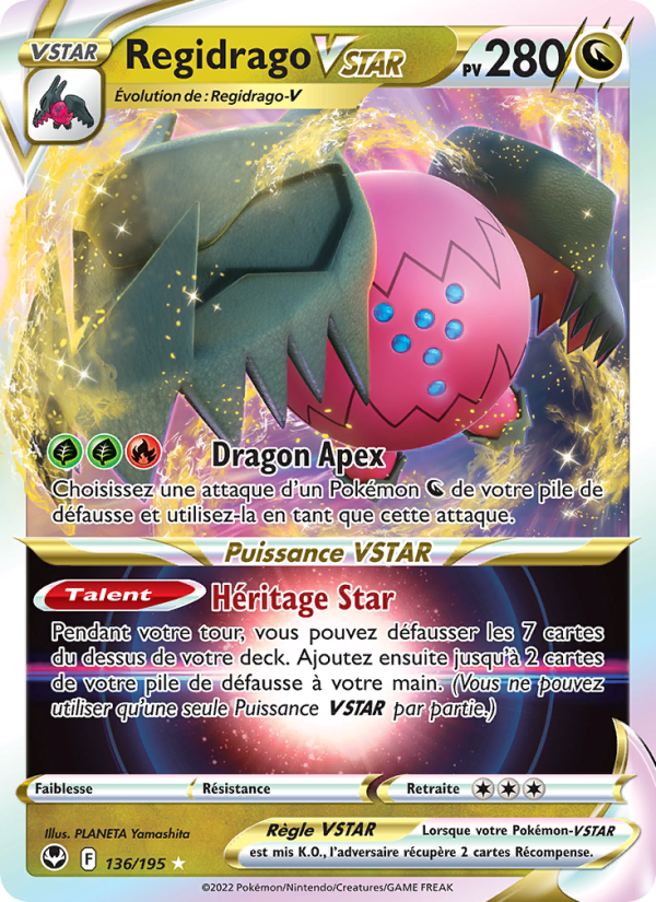 Regidrago VSTAR 136 — Silver Tempest (French Pokémon TCG card)