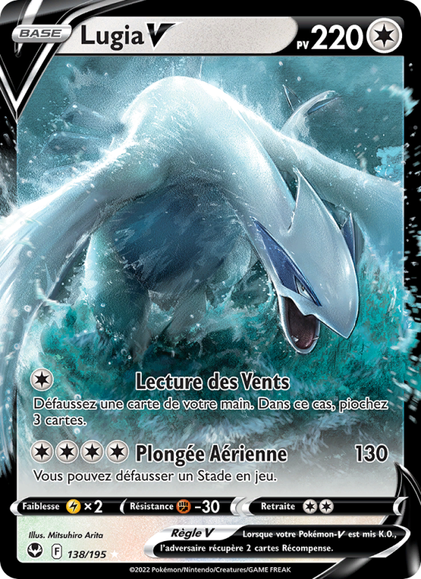 Lugia V 138 — Silver Tempest (French Pokémon TCG card)