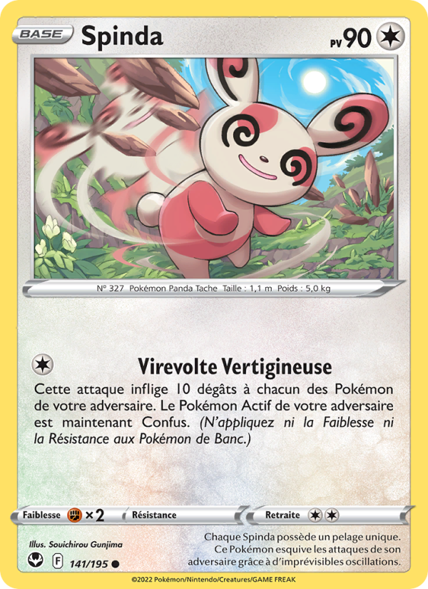 Spinda 141 — Silver Tempest (French Pokémon TCG card)