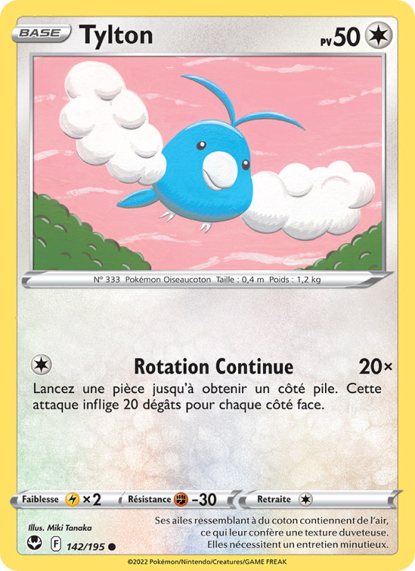 Tylton 142 — Silver Tempest (French Pokémon TCG card)