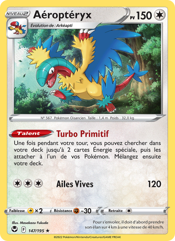 Aéroptéryx 147 — Silver Tempest (French Pokémon TCG card)