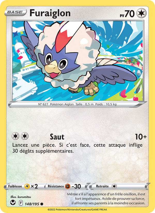 Furaiglon 148 — Silver Tempest (French Pokémon TCG card)