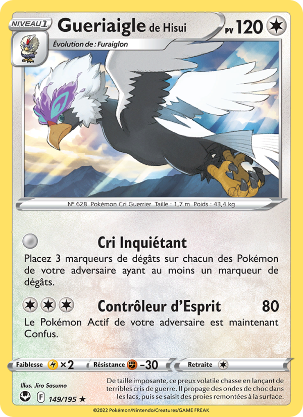 Gueriaigle de Hisui 149 — Silver Tempest (French Pokémon TCG card)