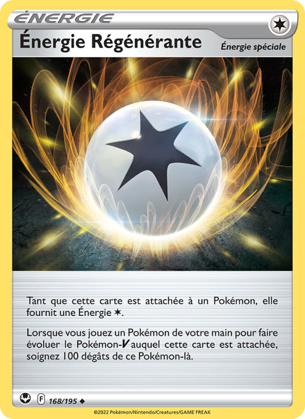 Énergie Régénérante 168 — Silver Tempest (French Pokémon TCG card)