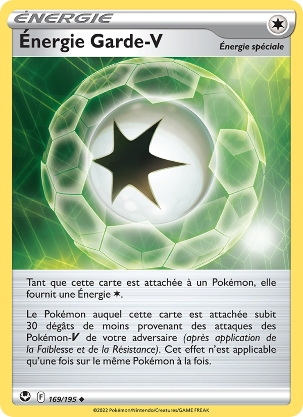 Énergie Garde V 169 — Silver Tempest (French Pokémon TCG card)