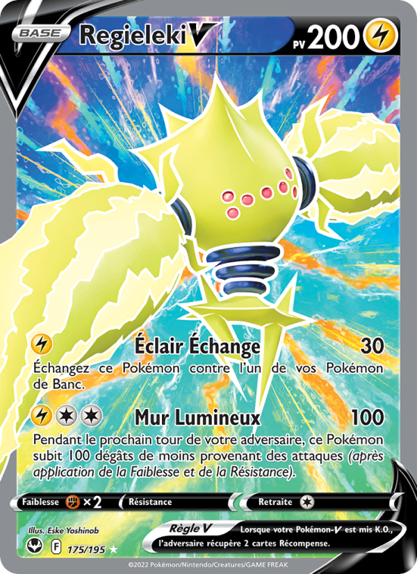 Regieleki V 175 — Silver Tempest (French Pokémon TCG card)