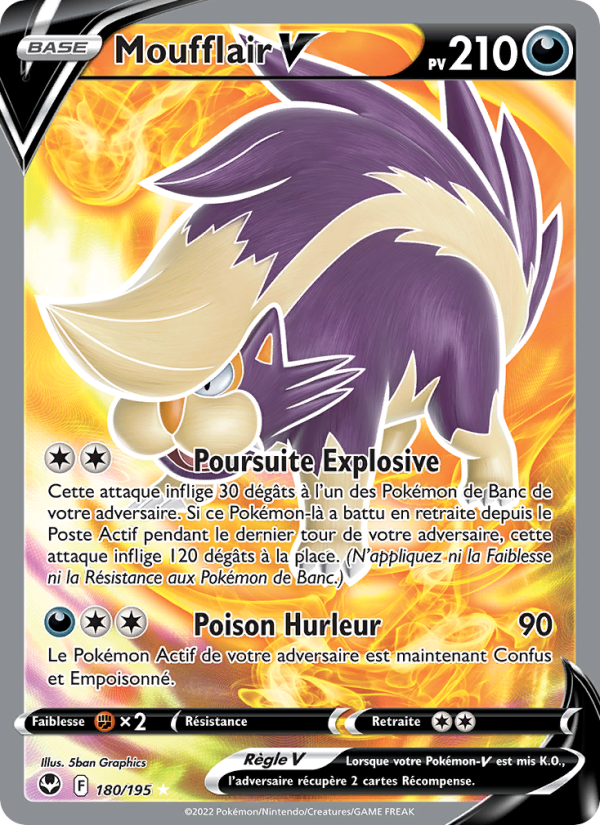 Moufflair V 180 — Silver Tempest (French Pokémon TCG card)