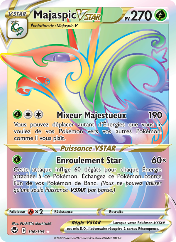Majaspic VSTAR 196 — Silver Tempest (French Pokémon TCG card)