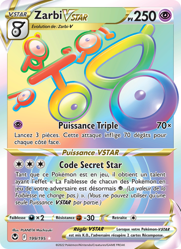 Zarbi VSTAR 199 — Silver Tempest (French Pokémon TCG card)