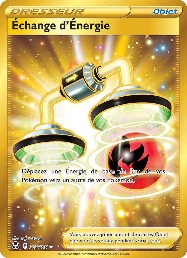 Échange d'Énergie 212 — Silver Tempest (French Pokémon TCG card)