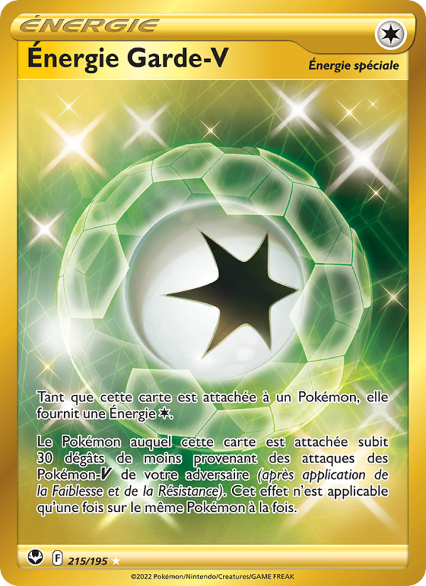Énergie Garde V 215 — Silver Tempest (French Pokémon TCG card)