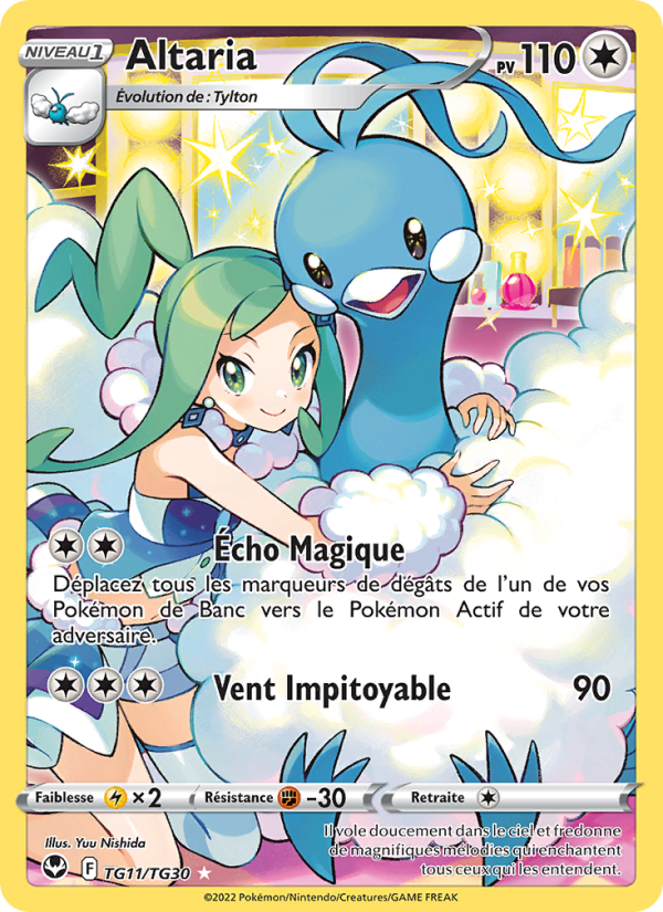 Altaria TG11 — Silver Tempest (French Pokémon TCG card)