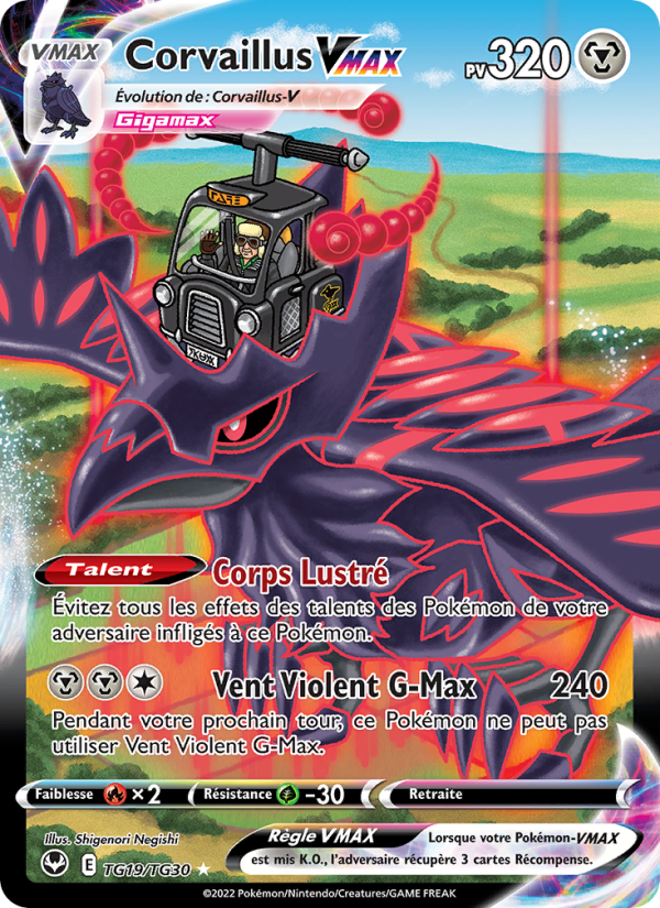 Corvaillus VMAX TG19 — Silver Tempest (French Pokémon TCG card)