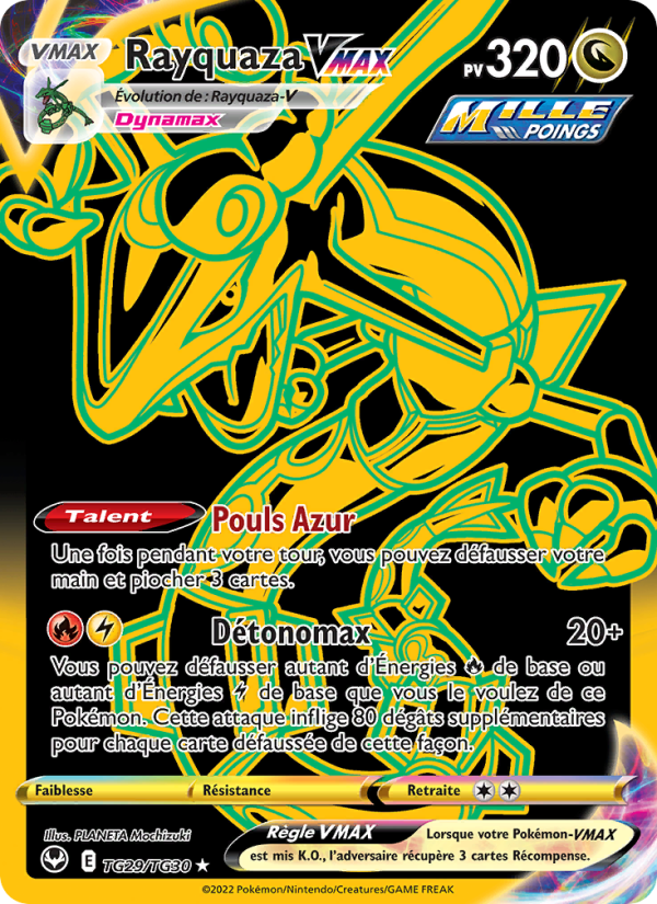 Rayquaza VMAX TG29 — Silver Tempest (French Pokémon TCG card)