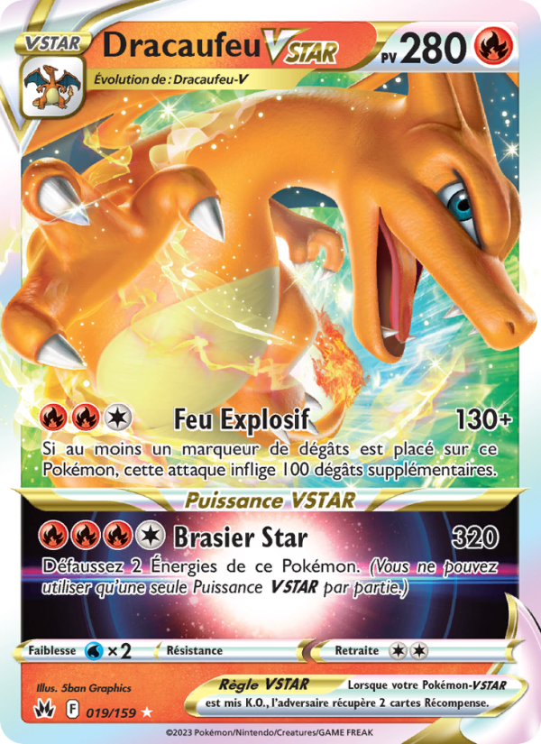 Dracaufeu VSTAR 019 — Zenit der Könige (French Pokémon TCG card)