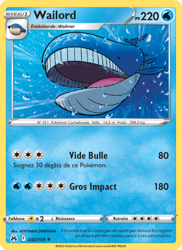 Wailord 032 — Zenit der Könige (French Pokémon TCG card)